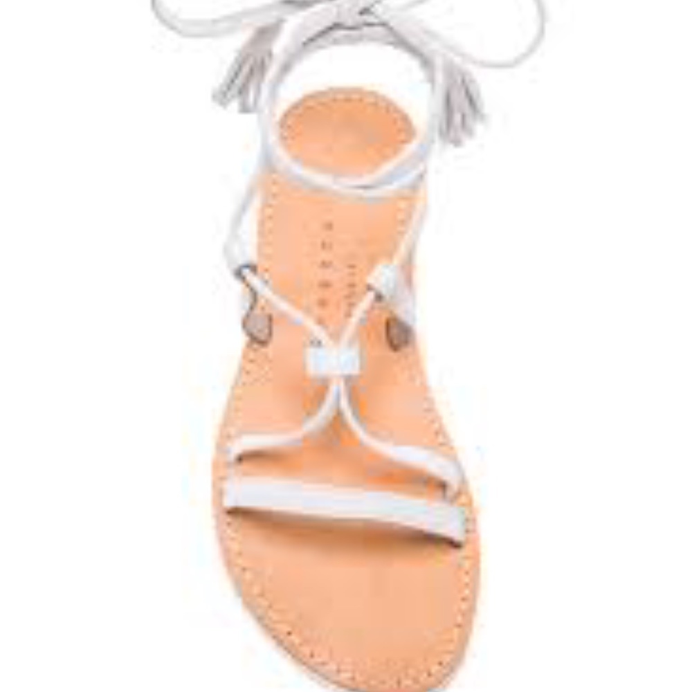 Isapera White Suede  sandals